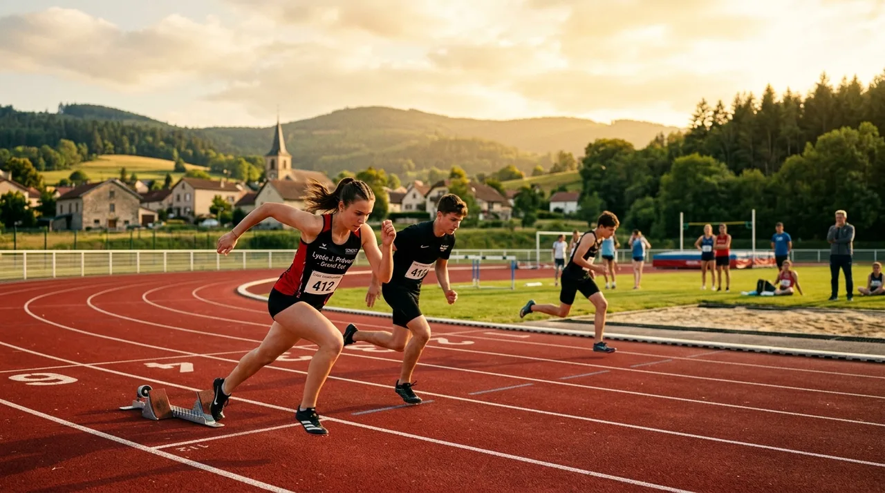Pratique sportive en extérieur lors des créneaux athlétiques du lycée